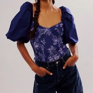 Free People Prairie Rose Bodysuit Medium
